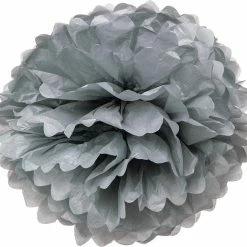 Metero Tissue Paper Puff Ball - Silver / Grey