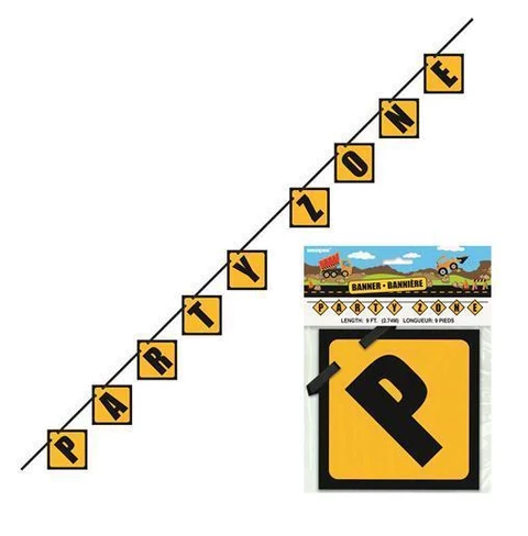 Balloon Agencies Party Zone / Construction Banner