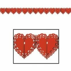 Balloon Agencies Lace Heart Garland