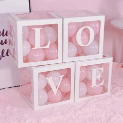 Haydens Alphabet Blocks 'LOVE' White Boxes