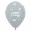 Not Specified Happy Birthday - Balloons Happy Birthday Balloons Silver - Singles Or Packs - Helium Filled Or Flat
