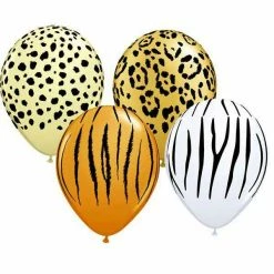 Not Specified Jungle / Safari Balloons - Single Or Pack - Helium Filled Or Flat