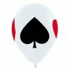 Not Specified Printed Balloons Casino Card Suits Balloons - Singles Or Packs - Helium Filled Or Flat