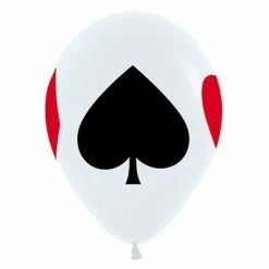 Not Specified Printed Balloons Casino Card Suits Balloons - Singles Or Packs - Helium Filled Or Flat