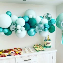Party Planet Balloon Garland 2m + Custom Orbz With Tassel / Jungle Theme Balloon Garlands & Decor
