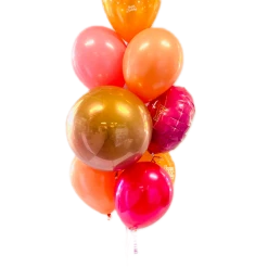 Not Specified Orange And Pink Balloon Bouquet Balloon Bouquets