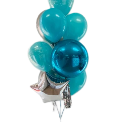 Not Specified Teal Balloon Bouquet Balloon Bouquets
