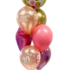 Not Specified Balloon Bouquets Pink & Gold Balloon Bouquet - Choose Any Milestone