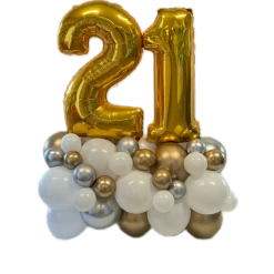 Party Planet Balloon Bouquets Medium Number Balloon With Garland Base