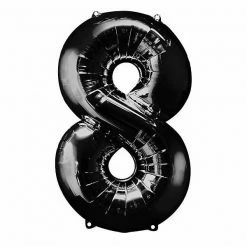 Not Specified Large Number 8 Balloon - Black