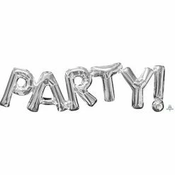 Not Specified PARTY Balloon Silver - Air Filled Letters, Number & KITS - AIR FILLED