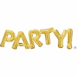 Not Specified PARTY Balloon Gold - Air Filled Letters, Number & KITS - AIR FILLED
