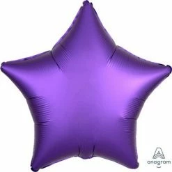Not Specified Star Balloon Purple Satin Foil Star Shape Balloons