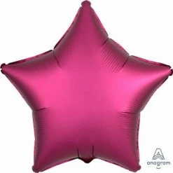 Not Specified Star Balloon Deep Pink Satin Foil