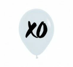 Not Specified XO Balloons White - Singles Or Packs - Helium Filled Or Flat